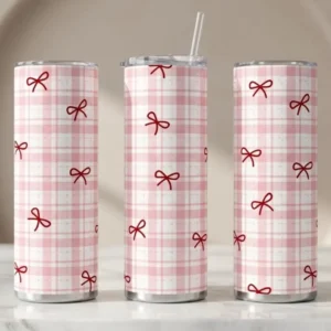 Pink Coquette Bow Tumbler Wrap
